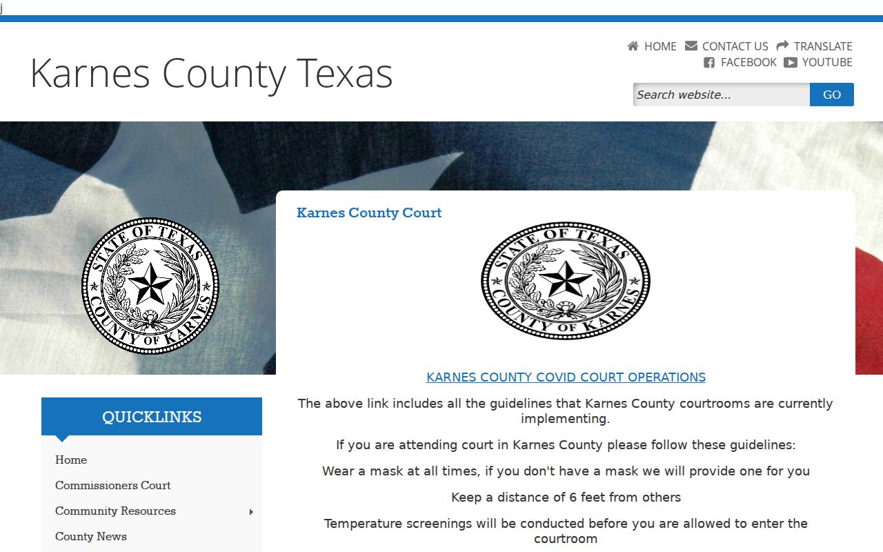 Karnes County warrant records: court hearing and release instructions