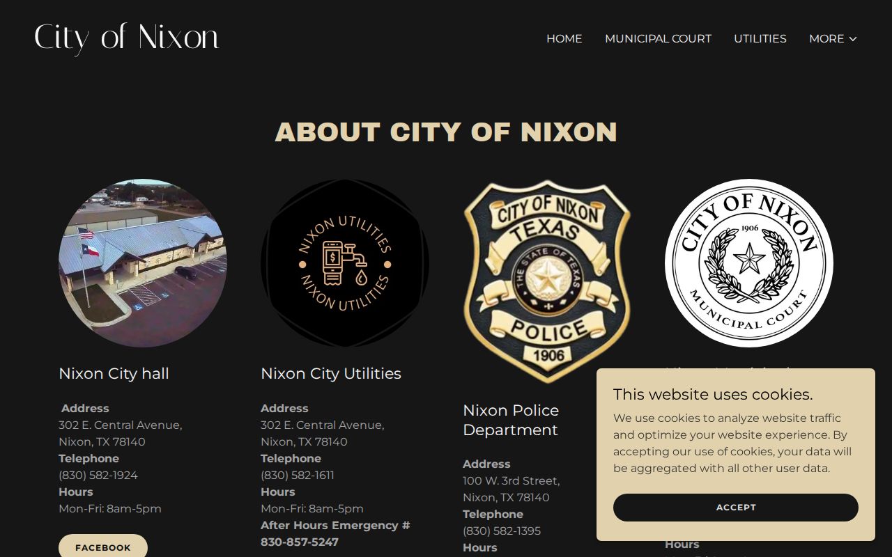 Nixon municipal warrant records: city court contact details